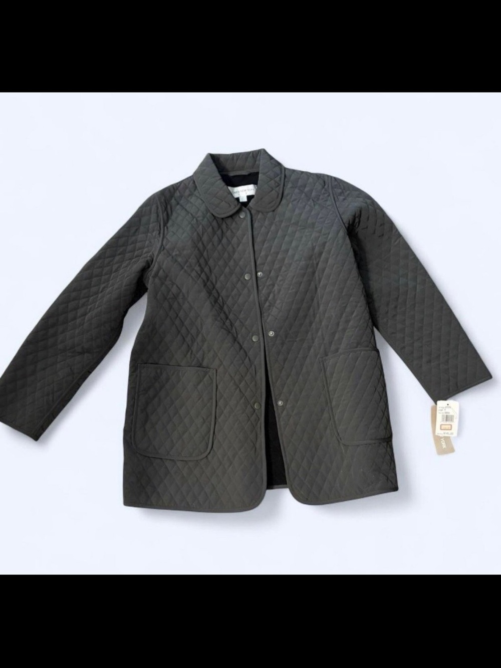 NWT Jones New York Quilted Forrest Green Fleece Lined Jacket